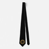 Gothic Glam | Neck Tie | Monogramm | Schwarz Krawatte (Vorderseite)