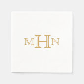 Gothic Glam | Paper Napkins | Gold Monogram Serviette (Vorderseite)