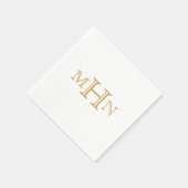 Gothic Glam | Paper Napkins | Gold Monogram Serviette (Ecke)