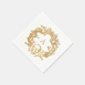 Gothic Glam | Paper Napkins | weiß Serviette (Ecke)