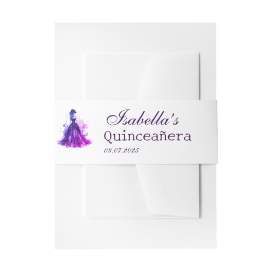 Gothic Glam Quince Einladungsbanderole (Vorderseite Beispiel)