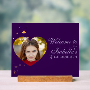 Gothic Glam Quince Foto Herz Folie  Acrylschild