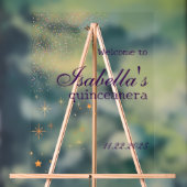 Gothic Glam Quince Glitzer lila Akryllisches Zeich Acrylschild (Neutral)