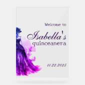 Gothic Glam Quince lila Acrylschild (Vorderseite)