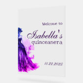 Gothic Glam Quince lila Acrylschild (Winkel)