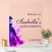 Gothic Glam Quince lila Acrylschild (Hochzeit)