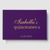 Gothic Glam Quince lila Gästebuch (Vorderseite)