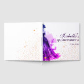 Gothic Glam Quince lila Gästebuch (Voll)