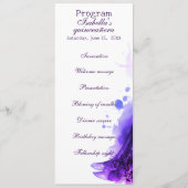 Gothic Glam Quince lila Programm Quinceañera (Vorderseite)