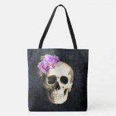Gothic Glam Skull Lila Rose Halloween Tasche (Vorderseite)