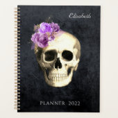 Gothic Glam Skull Personalisiert 2022 Planer (Vorderseite)