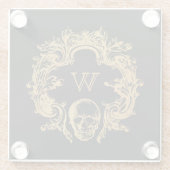 Gothic Glam | Untersetzer aus Glas | Schwarz (Rückseite)