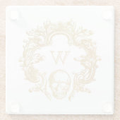 Gothic Glam | Untersetzer aus Glas | weiß (Rückseite)