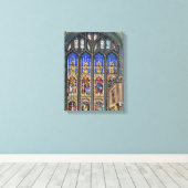 Gothic-Glasfenster drucken Leinwanddruck (Insitu (Holzboden))