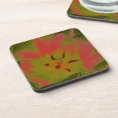 Gothic Gloomy Red Tulip Cork Untersetzer (Linke Seite)