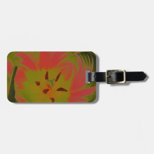 Gothic Gloomy Red Tulip Custom Luggage Tag Gepäckanhänger