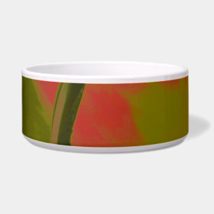 Gothic Gloomy Red Tulip Dog Bowl Napf