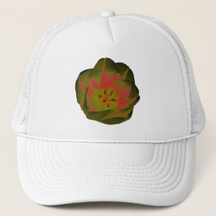 Gothic Gloomy Red Tulip Hat Truckerkappe