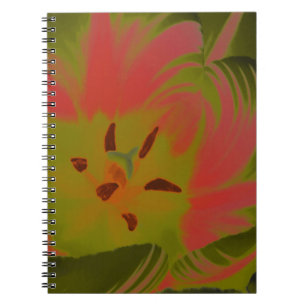 Gothic Gloomy Red Tulip Notebook Notizblock