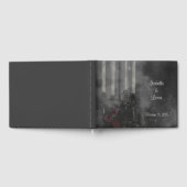 Gothic Glow Candle Light Rose Hochzeit Gästebuch (Voll)