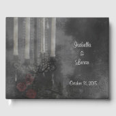 Gothic Glow Candle Light Rose Hochzeit Gästebuch (Vorderseite)