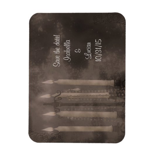 Gothic Glow Candle Light Rose Hochzeit Magnet (Vertikal)