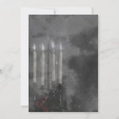 Gothic Glow Candle Light Rose Hochzeit Set Einladung (Vorderseite)