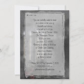 Gothic Glow Candle Light Rose Hochzeit Set Einladung (Rückseite)