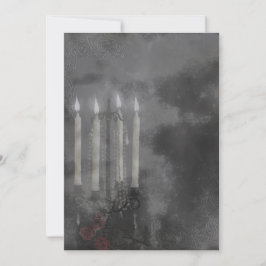 Gothic Glow Candle Light Rose Hochzeit Set Einladung