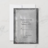 Gothic Glow Candle Light Rose Hochzeit Set RSVP Karte (Rückseite)