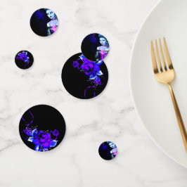 Gothic Glow Skeleton Skull Girl Halloween-Party Konfetti