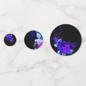 Gothic Glow Skeleton Skull Girl Halloween-Party Konfetti (Rückseiten)