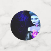 Gothic Glow Skeleton Skull Girl Halloween-Party Konfetti (Klein Vorderseite)