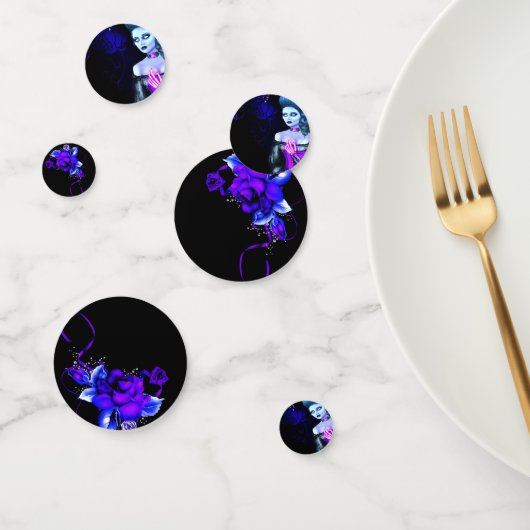 Gothic Glow Skeleton Skull Girl Halloween-Party Konfetti (Gruppe)