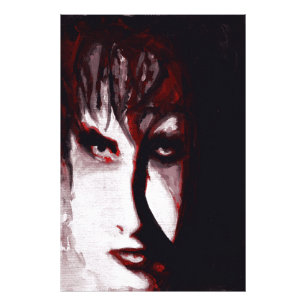 Gothic God Post Punk Goth Music Man Portrait Art Fotodruck