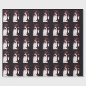 Gothic God Post Punk Goth Music Man Portrait Art Geschenkpapier (Flach)