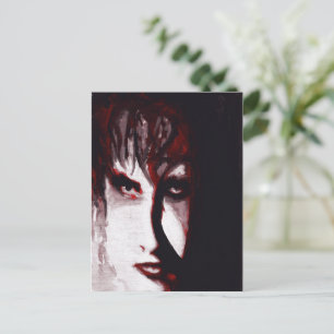 Gothic God Post Punk Goth Music Man Portrait Art Postkarte