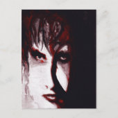 Gothic God Post Punk Goth Music Man Portrait Art Postkarte (Vorderseite)