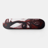 Gothic God Post Punk Goth Music Man Portrait Art Skateboard (Horizontal)