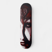 Gothic God Post Punk Goth Music Man Portrait Art Skateboard (Vorderseite)