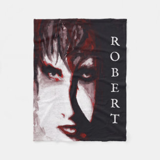 Gothic God Post Punk Goth Musik Mann Portrait Kuns Fleecedecke