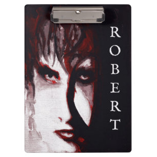 Gothic God Post Punk Goth Musik Mann Porträt Kunst Klemmbrett