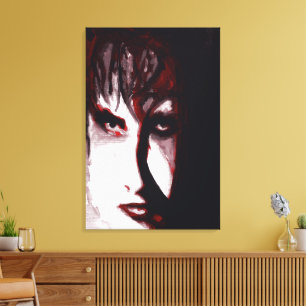 Gothic God Post Punk Goth Musik Mann Porträt Kunst Leinwanddruck