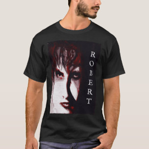 Gothic God Post Punk Goth Musik Mann Porträt Kunst T-Shirt