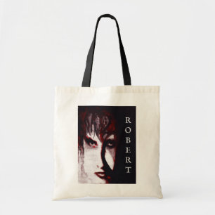 Gothic God Post Punk Goth Musik Mann Porträt Kunst Tragetasche