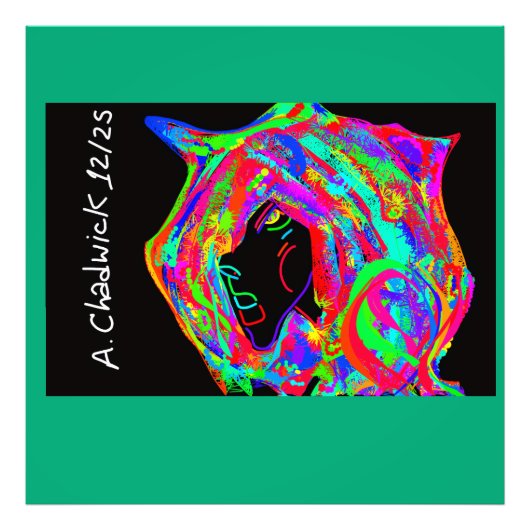 Gothic Goddess with Horned Headdress Fotodruck (Vorne)