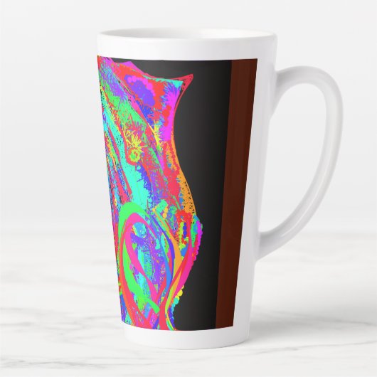 Gothic Goddess with Horned Headdress Mug Milchtasse (Rechts)