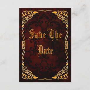 Gothic Gold Gerahmt 50. Geburtstag Save the Date