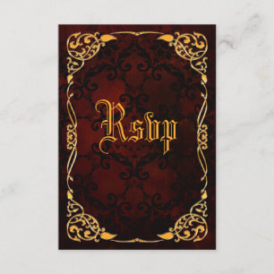 Gothic Gold Gerahmt Birthday UAWG RSVP Karte