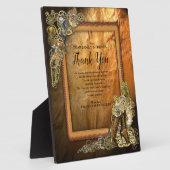 Gothic-Gold-Steampunk-Hochzeit auf Leder Fotoplatte (Seite)